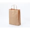Sodrott füles papírtáska 22x31+10 cm natúr barna